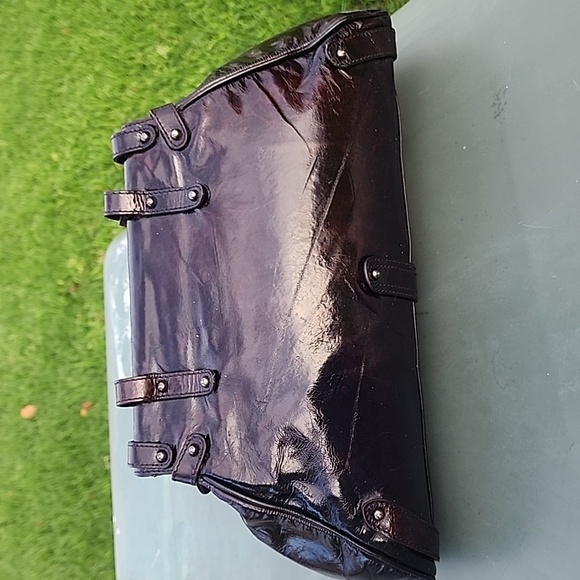AUTHENTIC RARE FENDI Patent Leather Magic Burgundy Brown Bag - Picture 4 of 16
